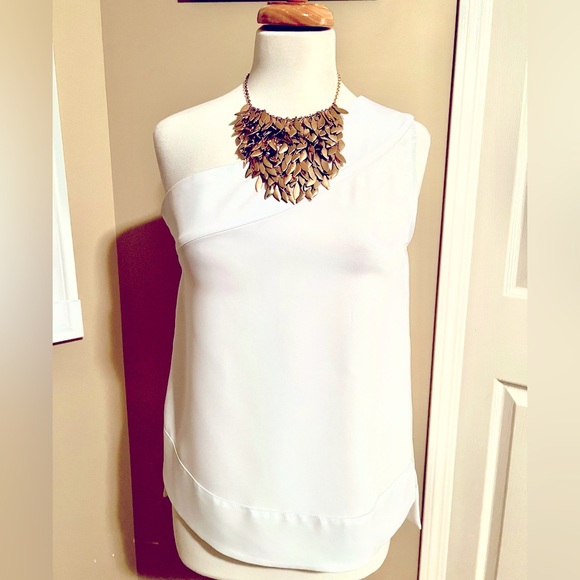 BANANA REPUBLIC one-shoulder blouse, size XS - Picture 1 of 7